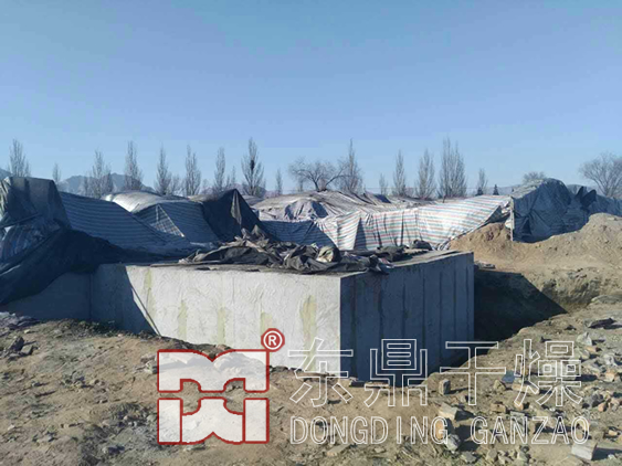 煤泥烘干機項目基礎澆筑