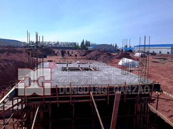 內蒙古煤泥烘干機土建工程